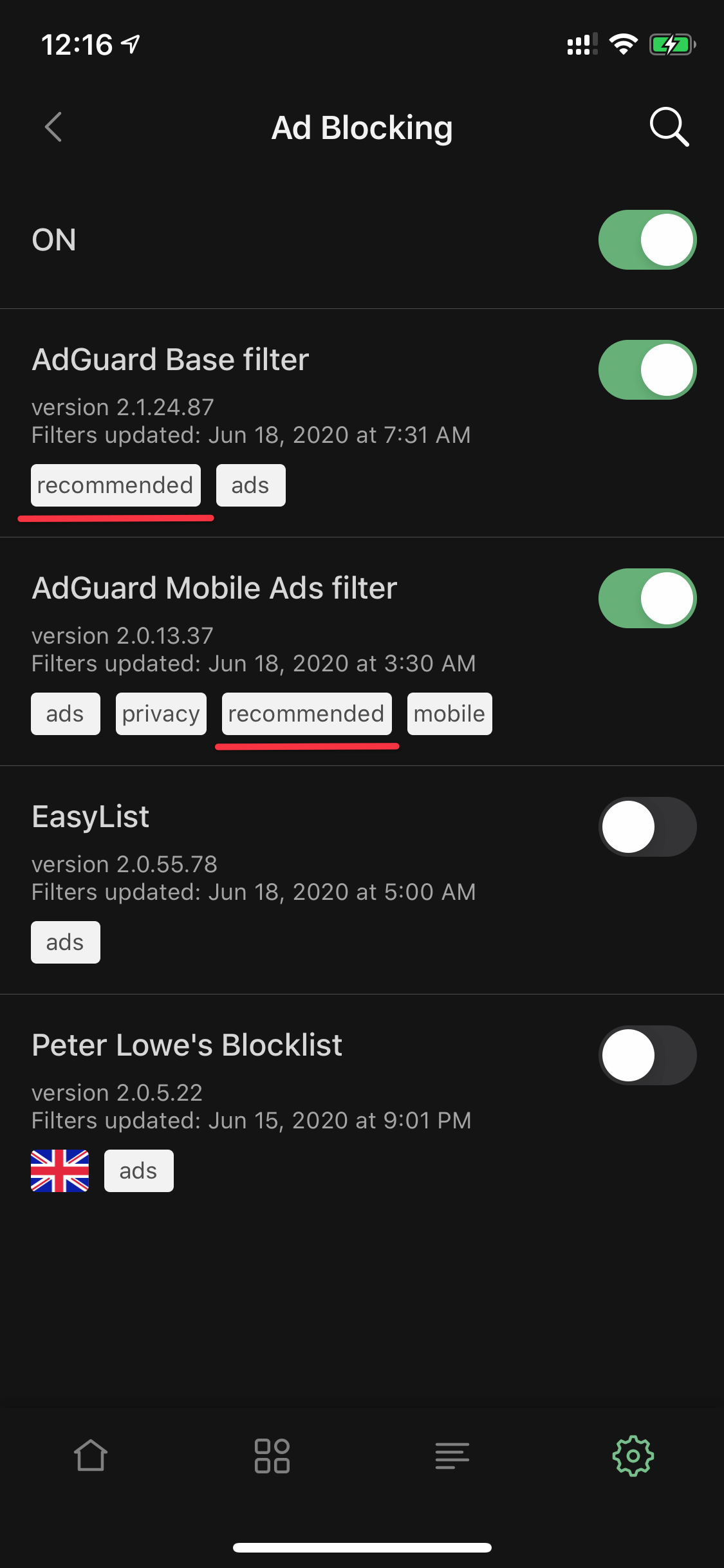 adguard pro too many filters